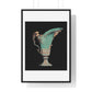 Lithograph of an Antique Green Vase (1866) a Beautiful Vase with Fantastical Decoration, from the Original, Framed Print