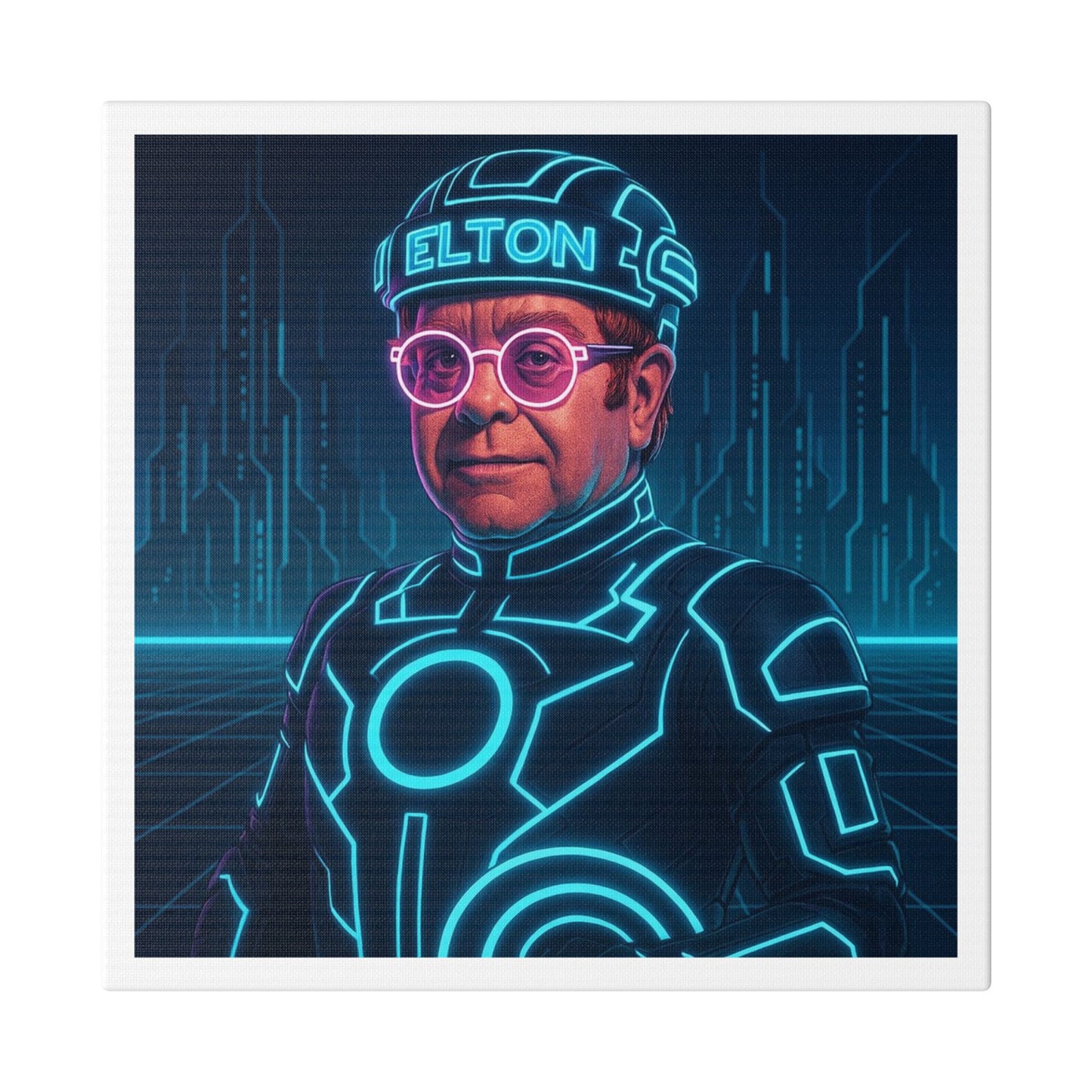 Elton Tron Absurdist Art 'Designed by AI' Canvas Art Print