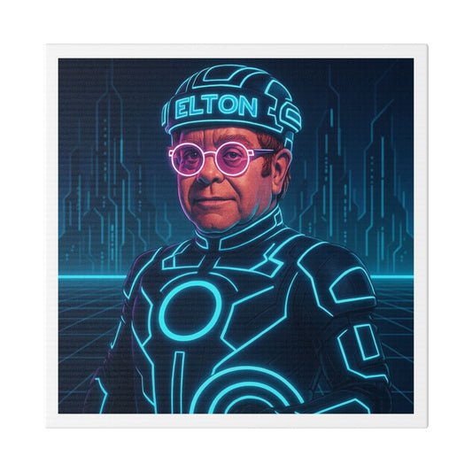 Elton Tron Absurdist Art 'Designed by AI' Canvas Art Print