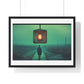 Cinematic Dystopia, Photographic Art 'Designed by AI' Framed Print
