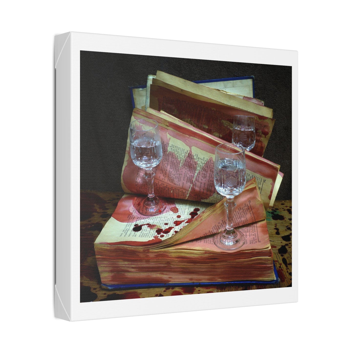 Night in the Library 'Designed by AI' Canvas Art Print