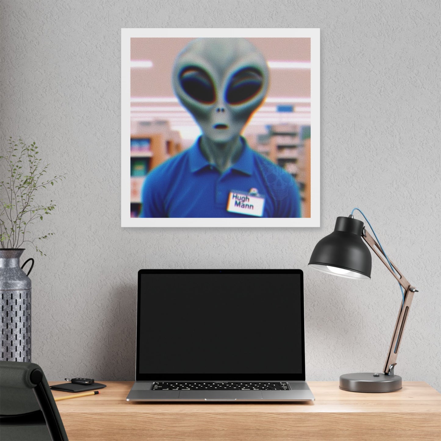 Hugh Mann, Photorealism 'Designed by AI' Canvas Art Print