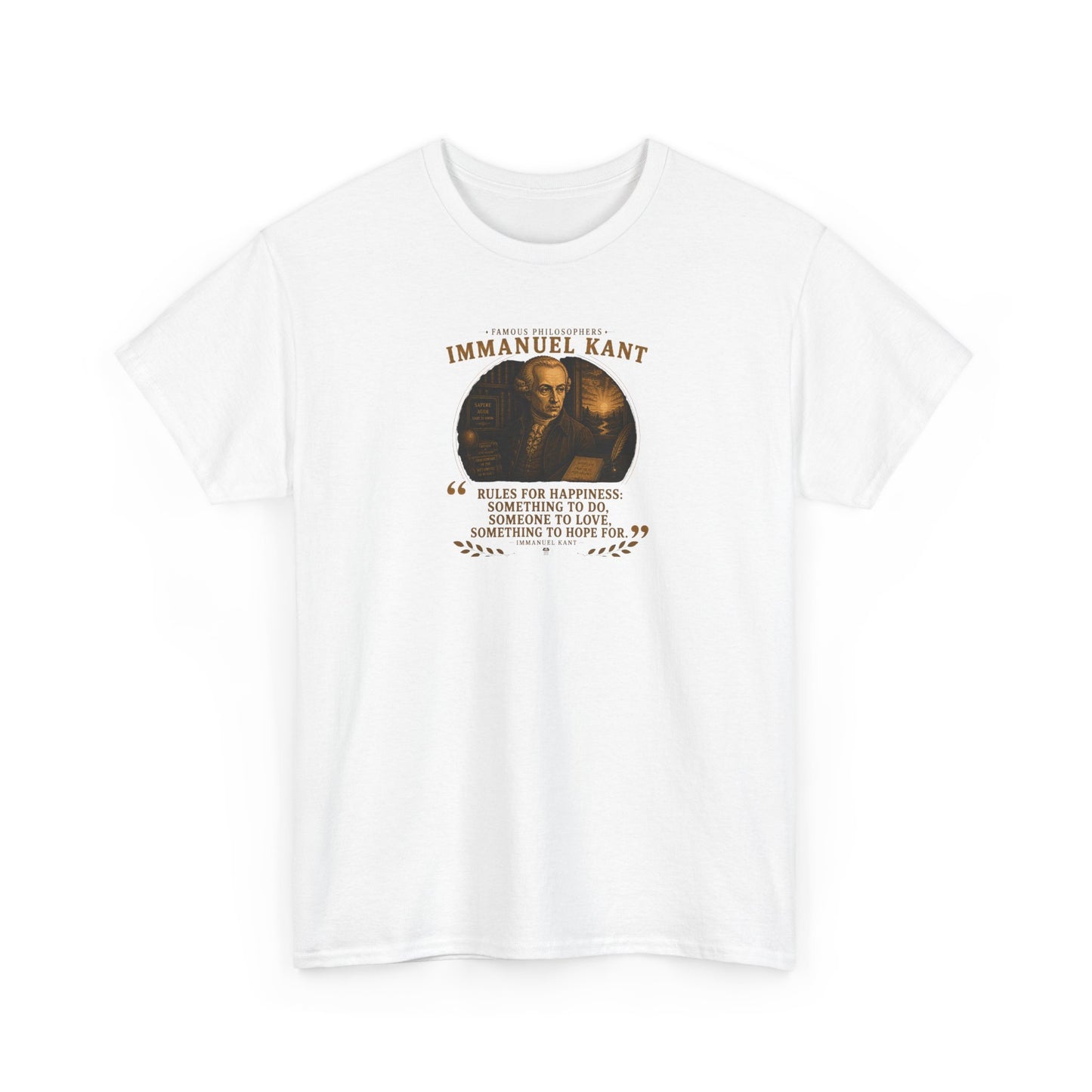 Immanuel Kant on Rules for Happiness, Philosophy Tribute T-Shirt