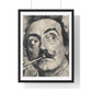 Salvador Dali Portrait, Pencil Sketch 'Designed by AI' Framed Art Print