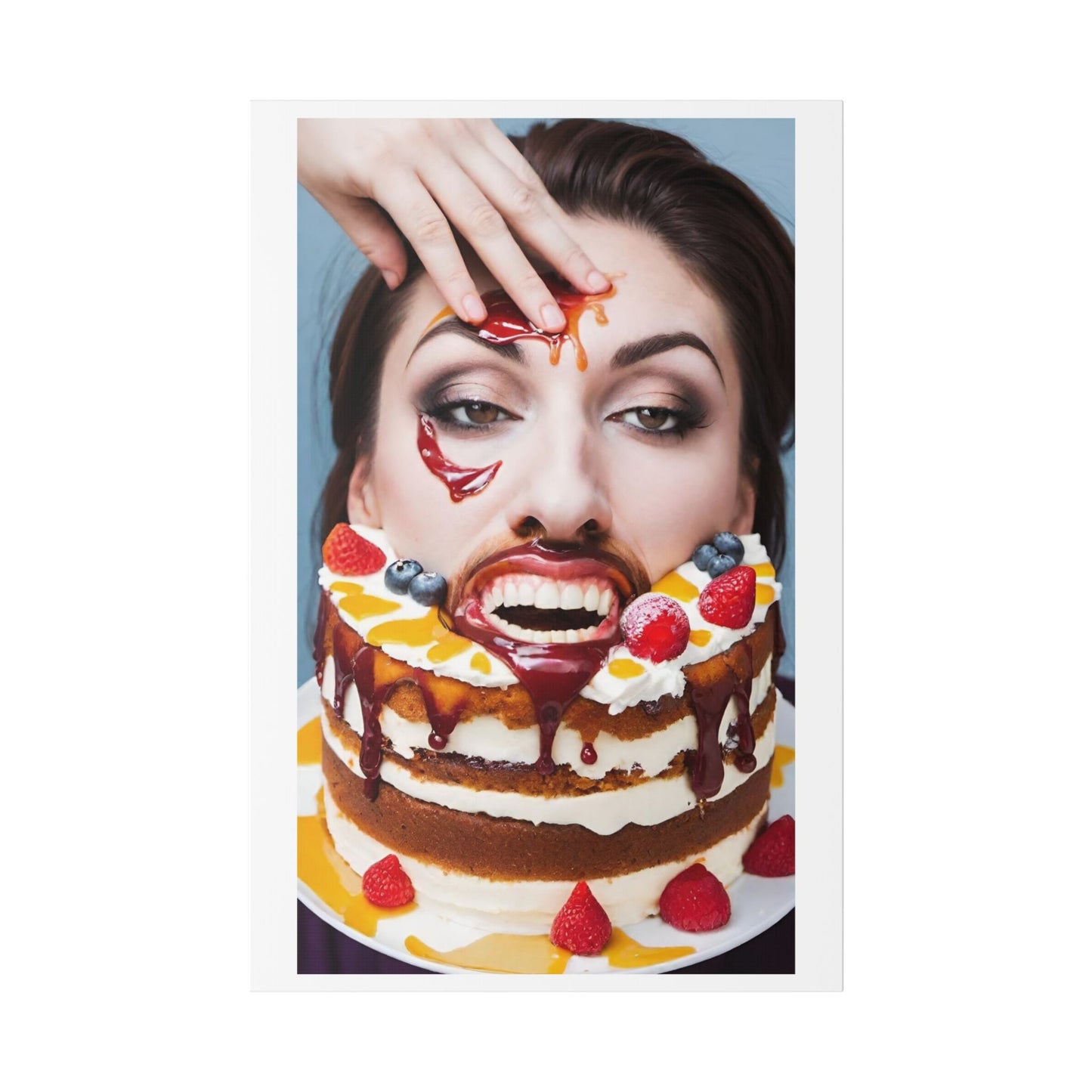 Unenthusiastic Birthdays 'Designed by AI' Canvas Art Print