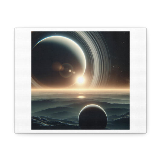 Planet Sphere Moon Art 'Designed by AI' Art Print on Canvas
