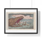 Lose their Compass, their Ship Slips Between the Teeth of a Fish Unknown in this Part of the World (1809) from the Original, Framed Print