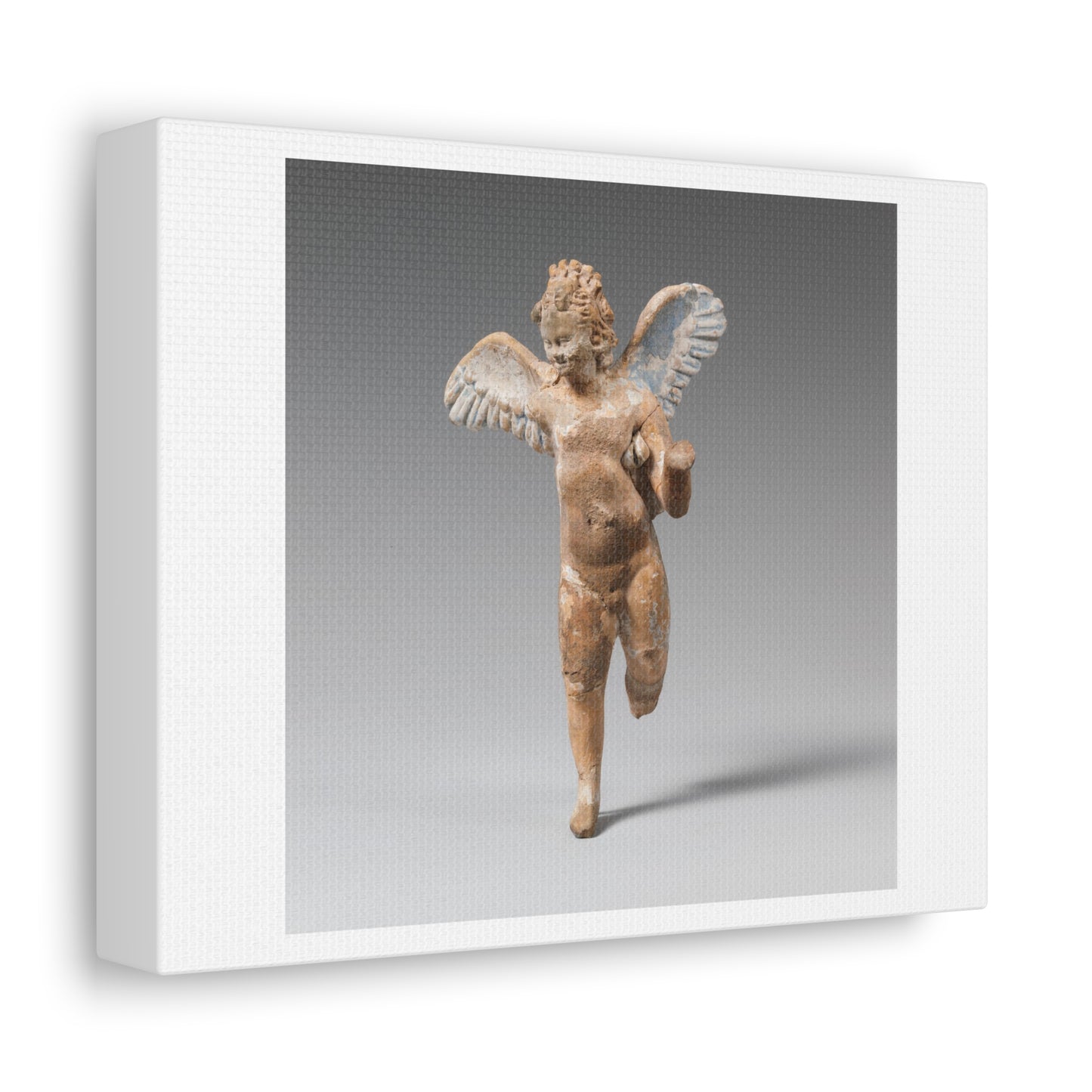 Terracotta Statuette of Eros, from the Original, Art Print on Canvas