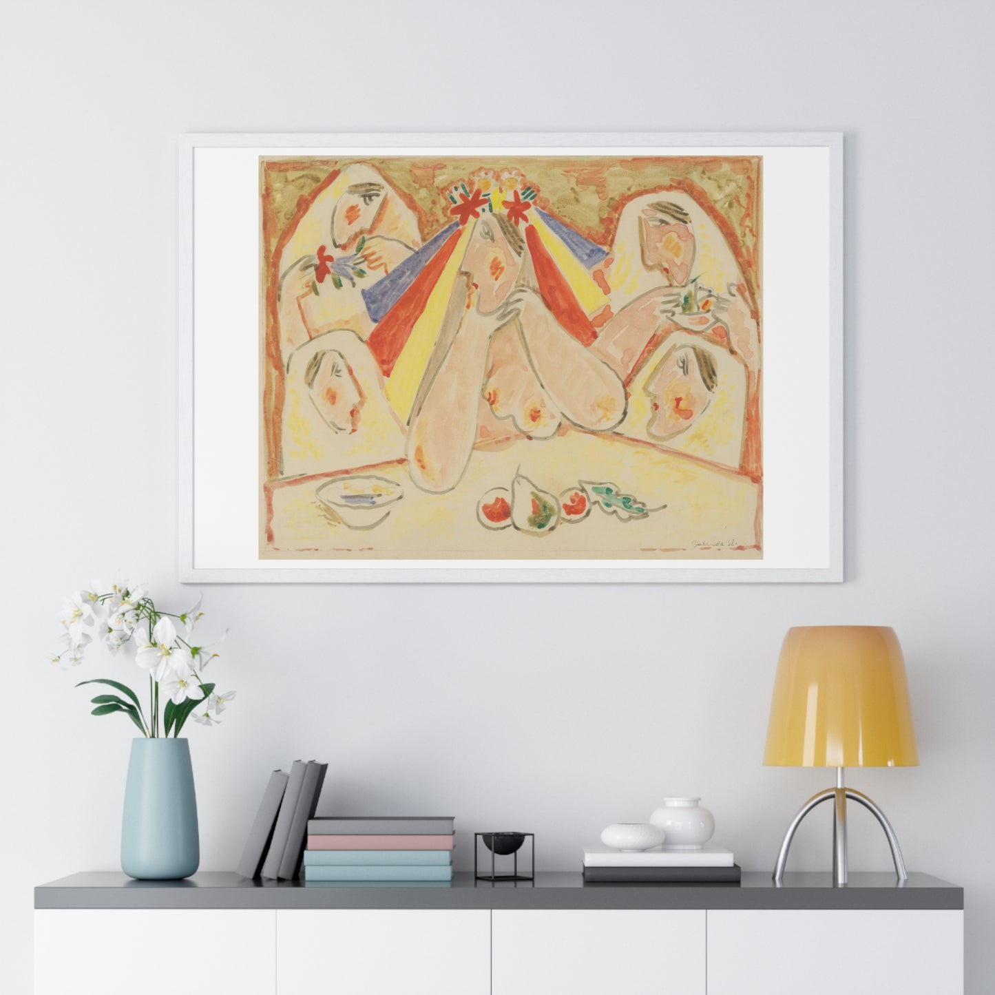 Bride (Bride Among Bridesmaids) by Mikuláš Galanda (1938), from the Original, Framed Art Print