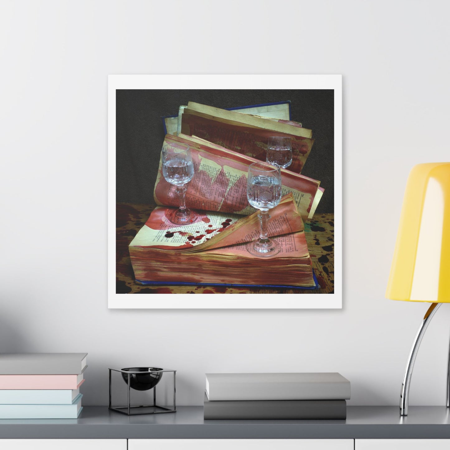 Night in the Library 'Designed by AI' Canvas Art Print