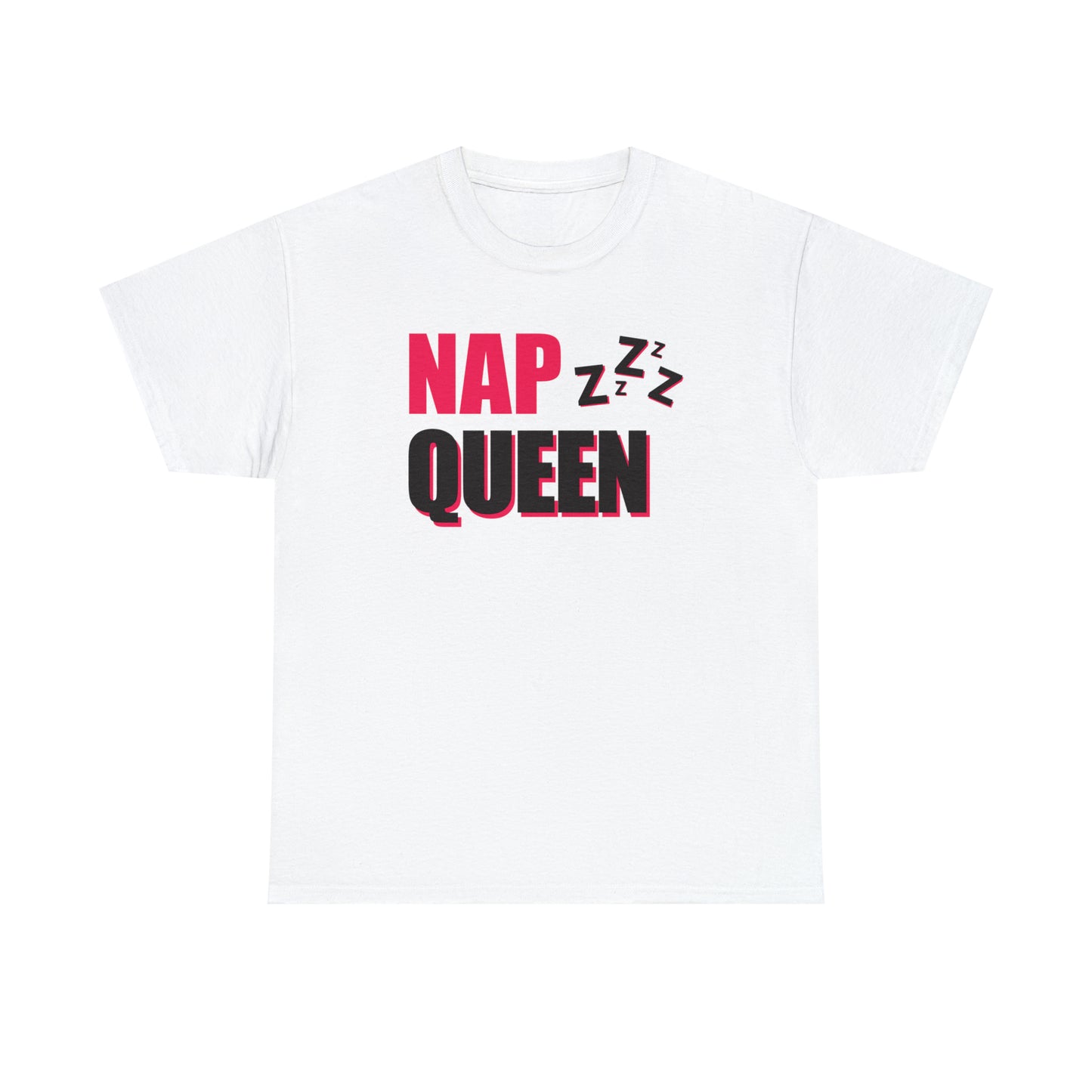 Nap Queen ヘビーコットン Tシャツ ユニセックス ワールドワイドサイズ 昼寝、睡眠、怠惰、休息