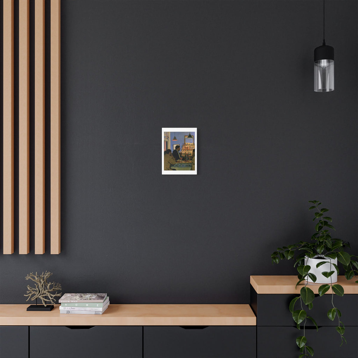Café Art IV, Print on Satin Canvas, Stretched