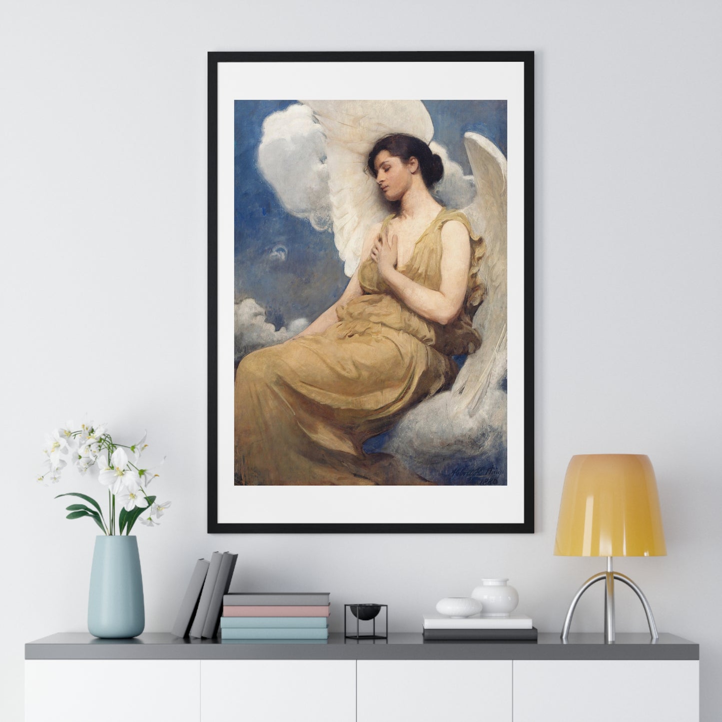 Winged Figure (1889) by Abbott Handerson Thayer, from the Original, Framed Art Print