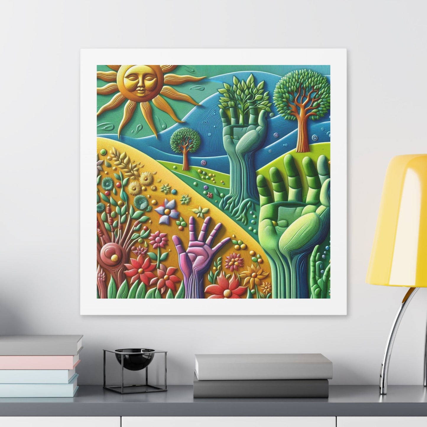 Gaia's Eternal Embrace 'Designed by AI' Canvas Art Print