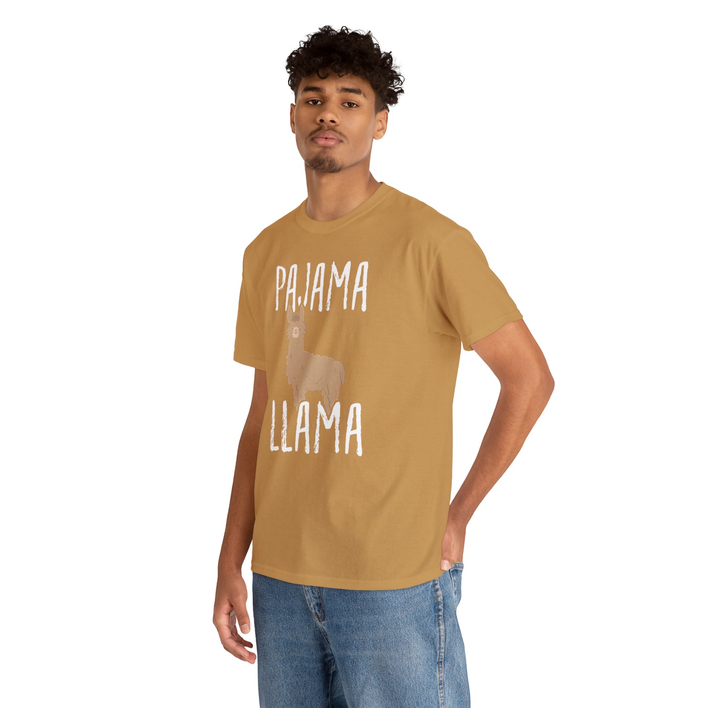 Pyjama Llama Heavy Cotton T-Shirt Quirky Women's Men's