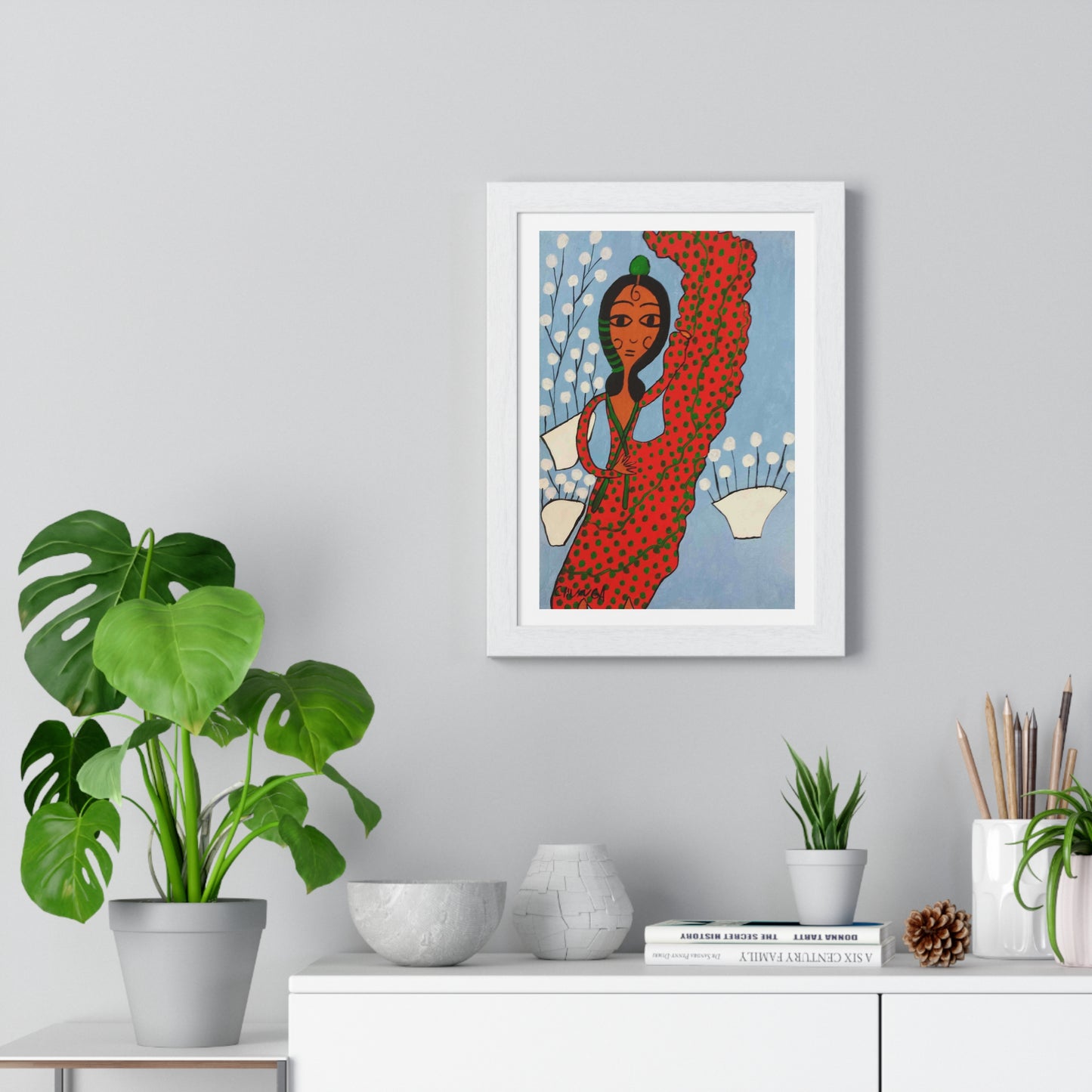 Flamenco Dancer Cartoon Art,  from the Original, Framed Print