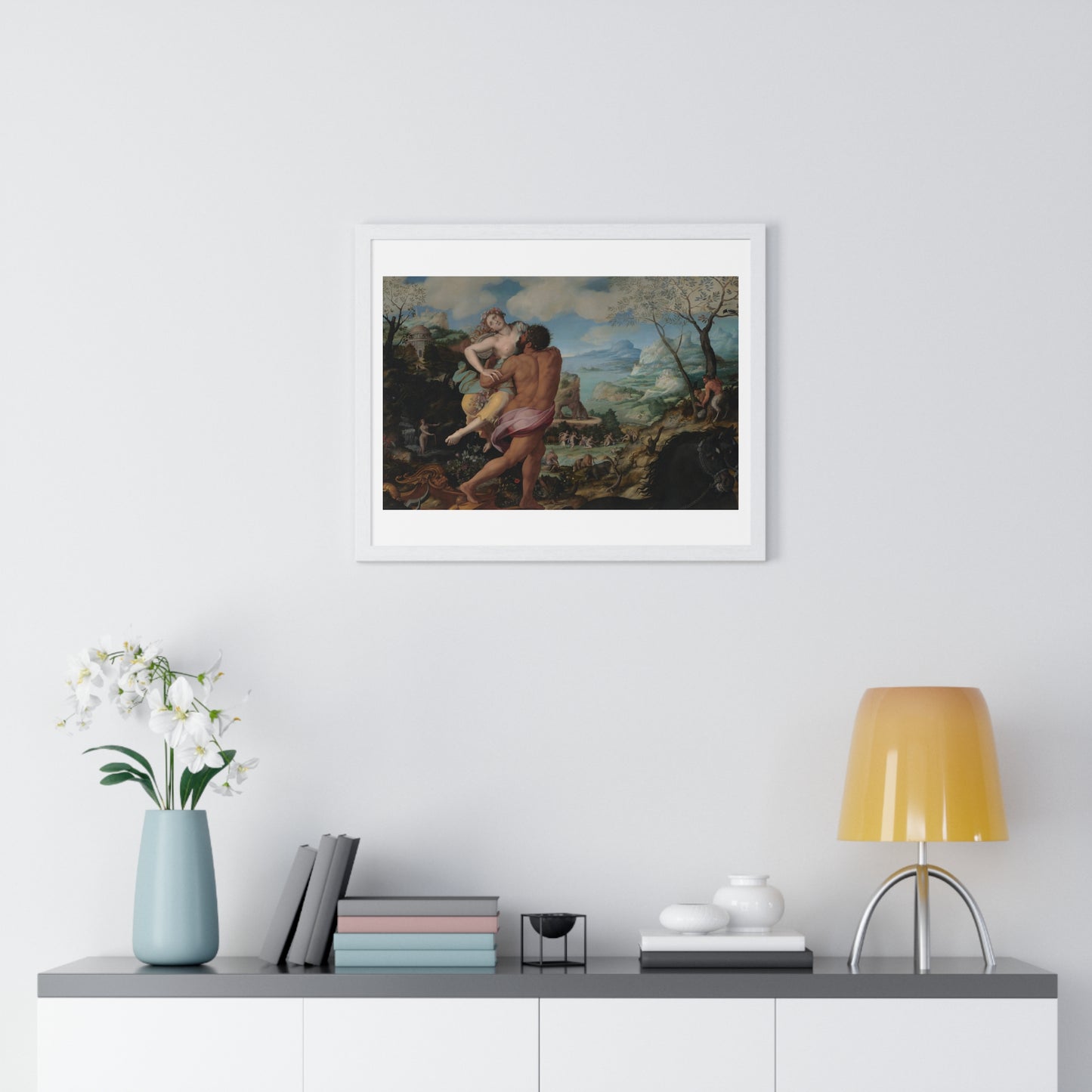 The Abduction of Proserpine (1570) by Alessandro Allori, from the Original, Framed Art Print