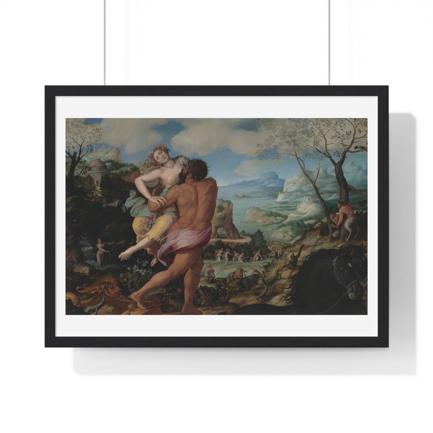 The Abduction of Proserpine (1570) by Alessandro Allori, from the Original, Framed Art Print