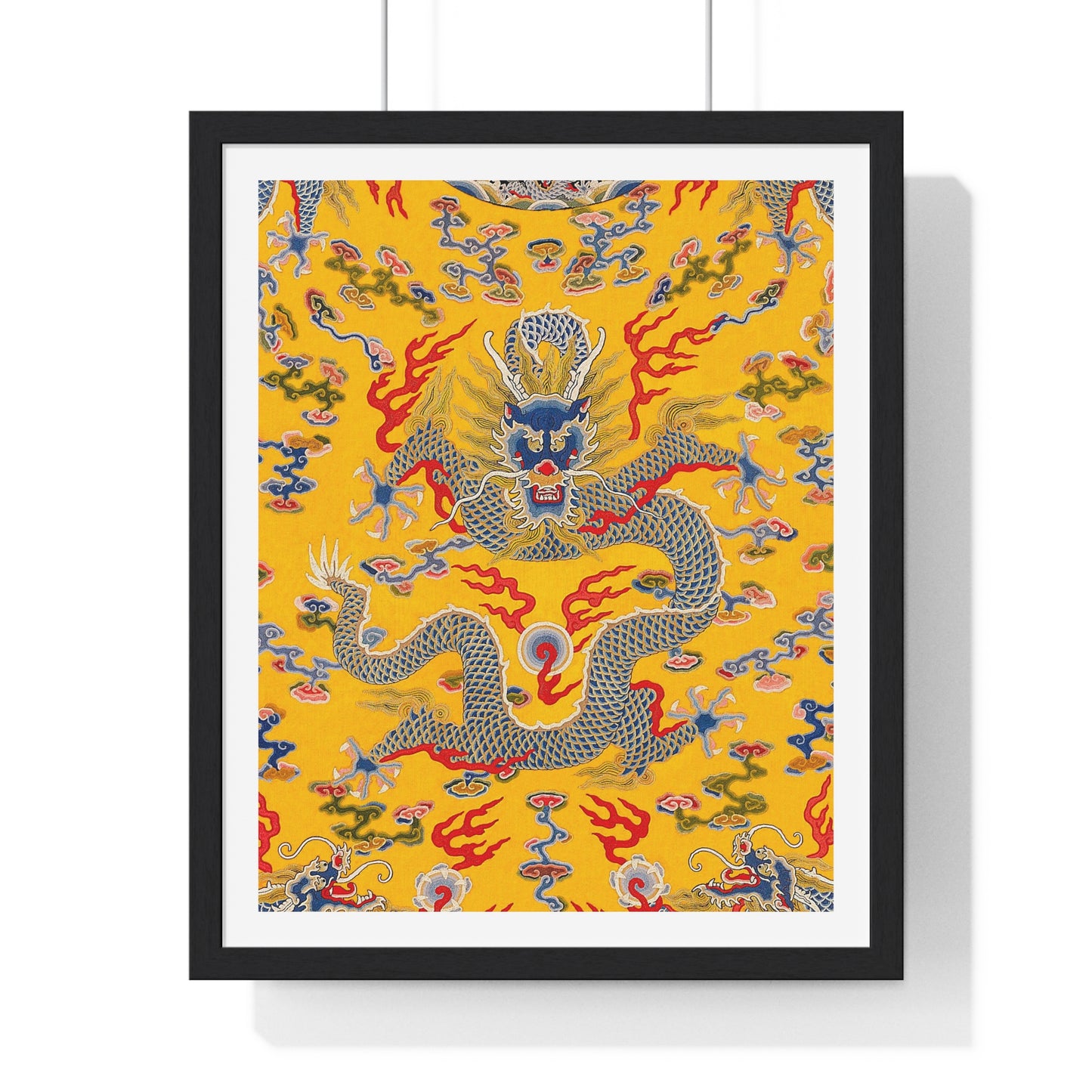 Chinese Empress's Twelve-Symbol Robe (18th-19th Century) Vintage Embroidery, from the Original, Framed Art Print