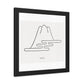 Aoki, Japanese Mountain Illustration (1884) from the Original, Wooden Framed Print