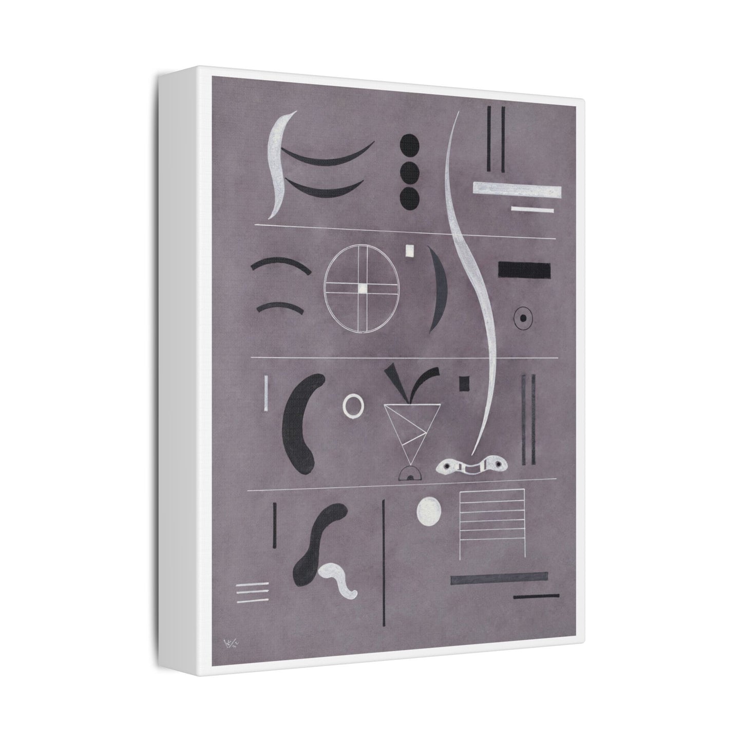 Four Parts (1932) by Wassily Kandinsky, from the Original, Canvas Art Print