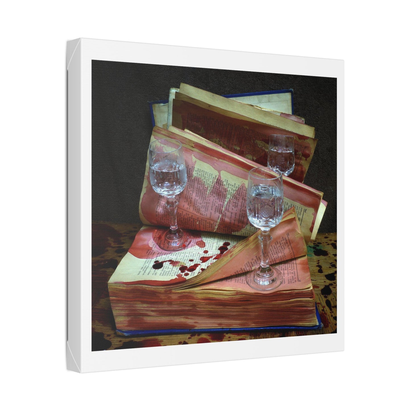 Night in the Library 'Designed by AI' Canvas Art Print