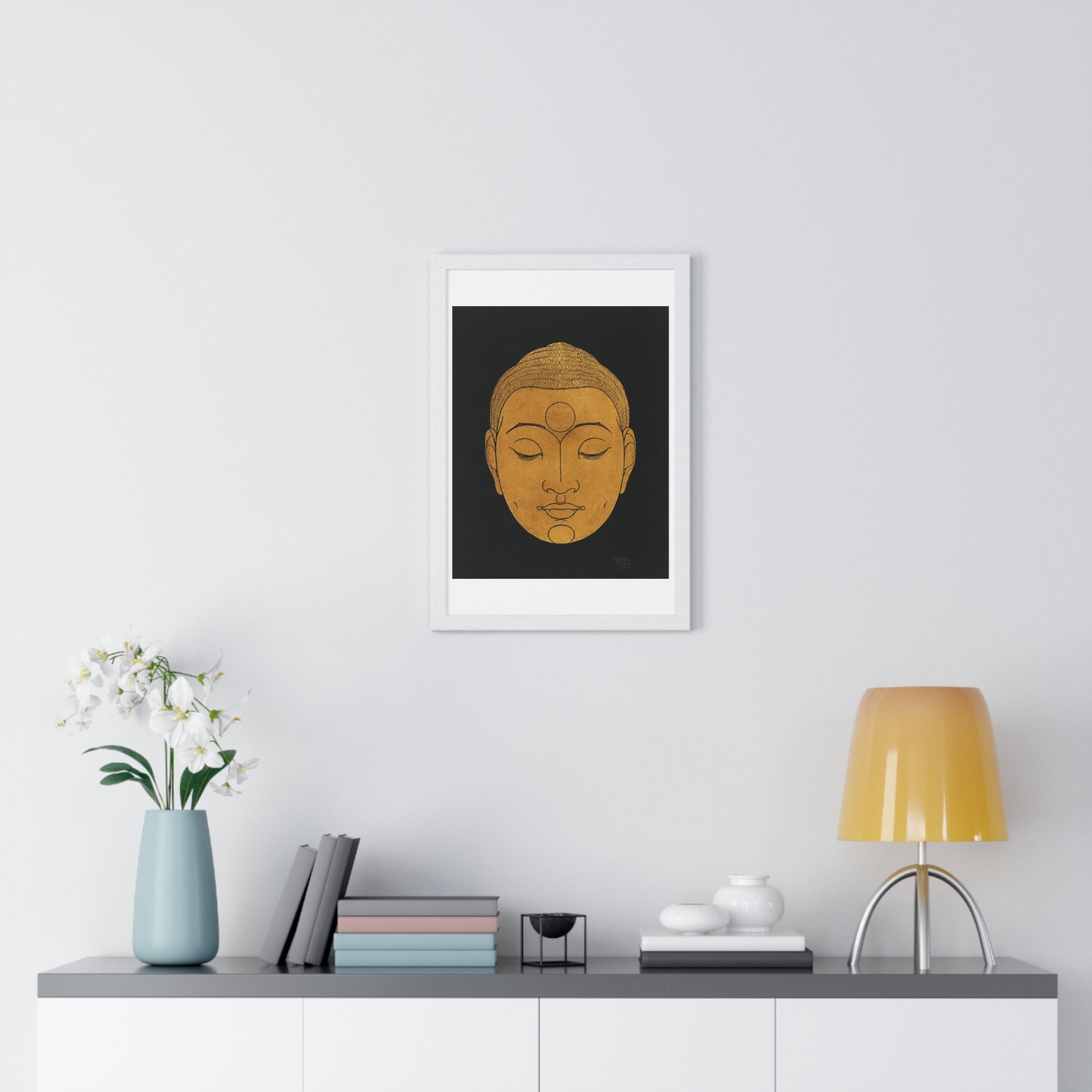 Head of Buddha (1943) by Reijer Stolk, from the Original, Framed Art Print