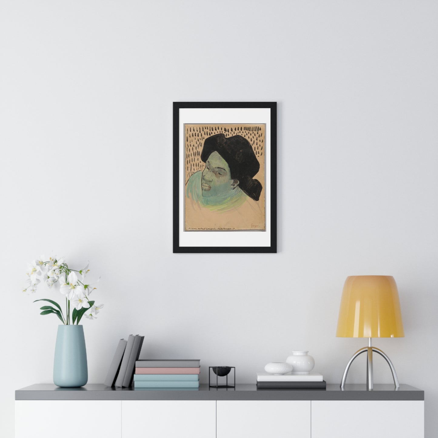 Head of a Tahitian Woman (circa 1892) by Paul Gauguin, from the Original, Framed Art Print