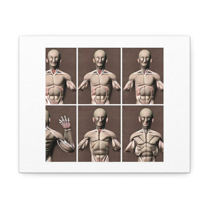 Relax Human Anatomy 'Designed by AI' Art Print on Canvas