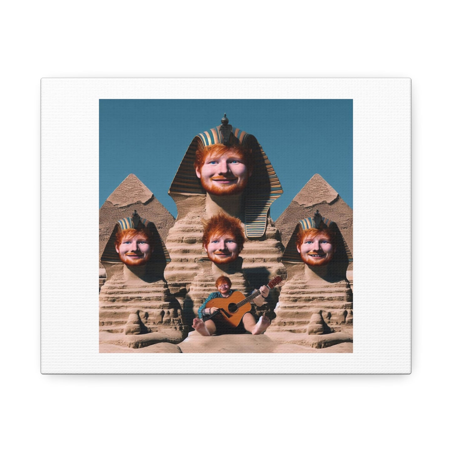 Pyramids of Egypt But Actually They're Just Ed Sheeran 'Designed by AI' Art Print on Canvas