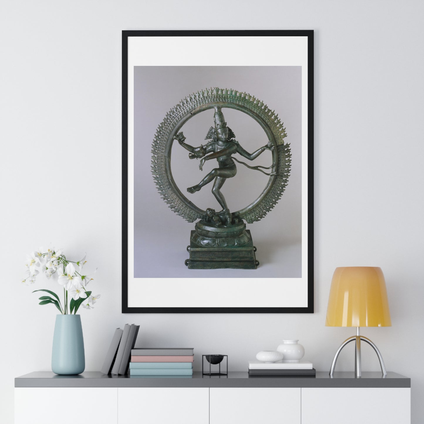 Shiva, King of Dancers, Performing the Dance of Cosmic Bliss, from the Original, Framed Art Print