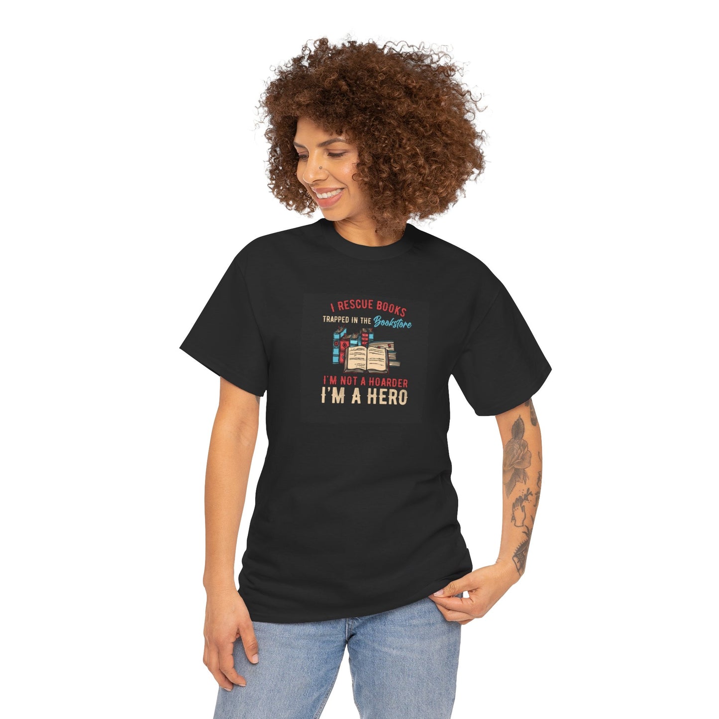 Book Lover's T-Shirt 'I Rescue Books from the Bookstore'