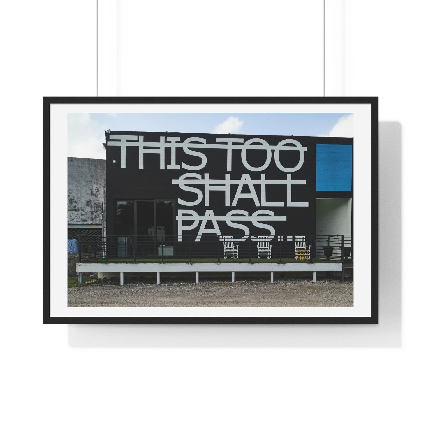 Mural Art 'This Too Shall Pass' in the Wynwood Neighbourhood of Miami, Florida, Framed Print