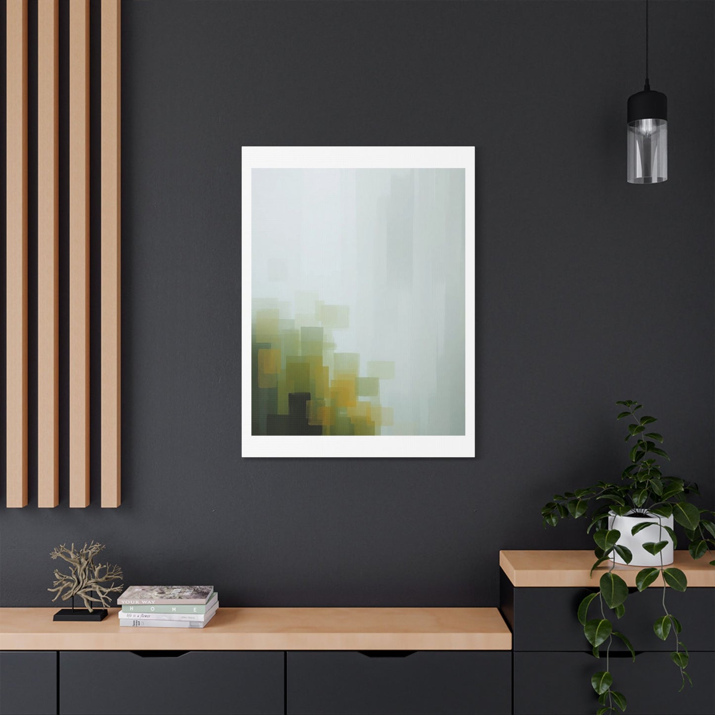Faded Pastel Abstract Decor Art III 'Designed by AI' Print on Canvas