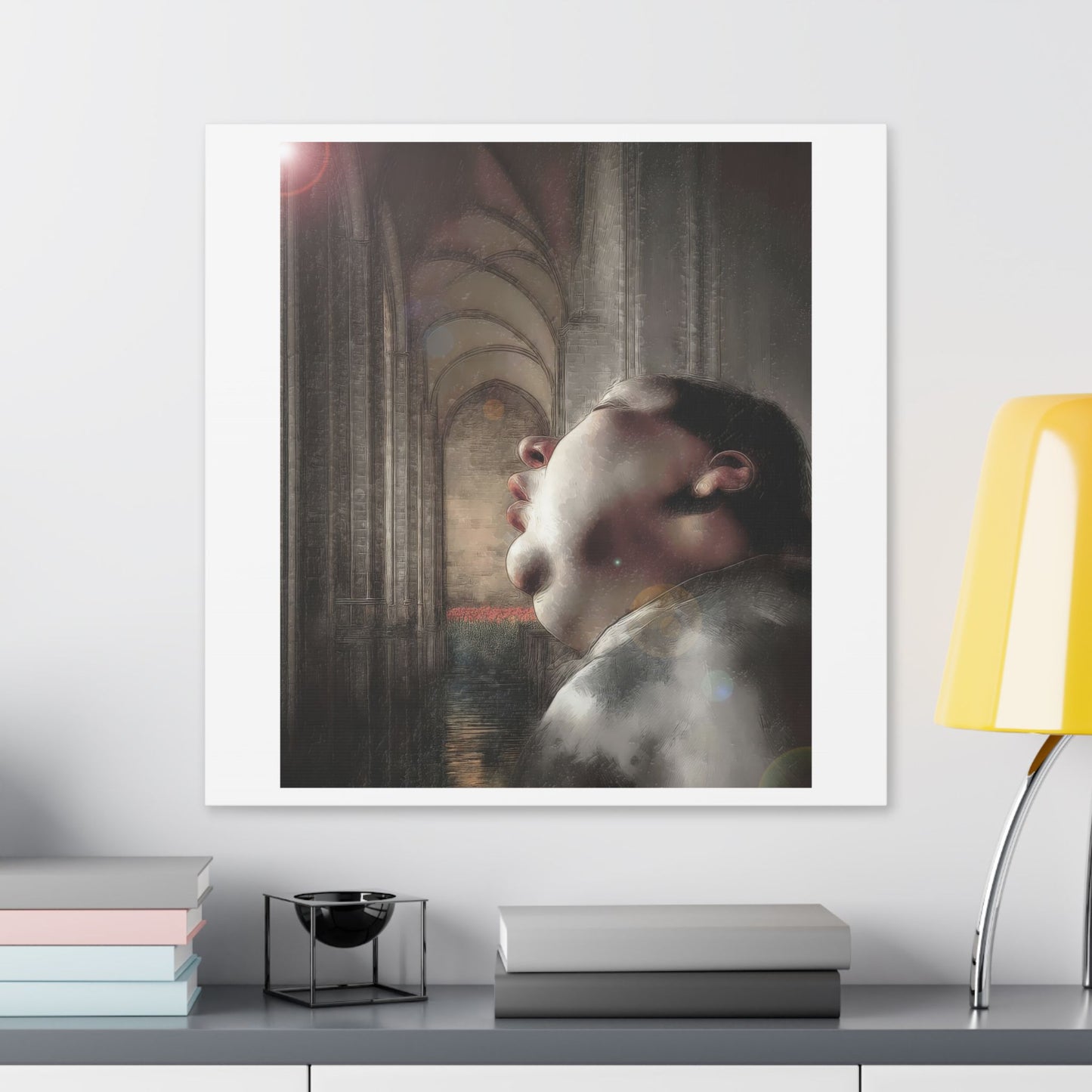 Dead to the World, Surrealist Art 'Designed by AI' Canvas Art Print