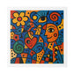 Love and Life Art in the Style of Joan Miro 'Designed by AI' Canvas Art Print