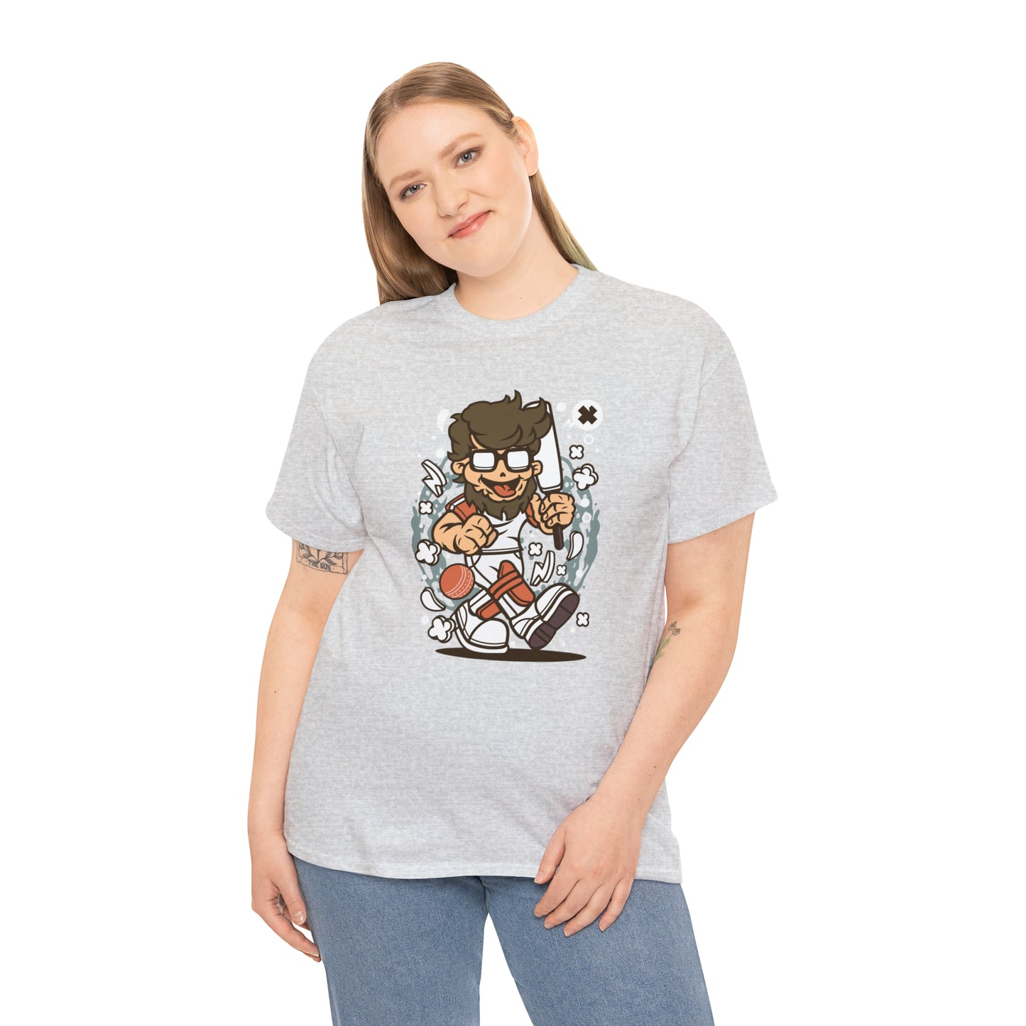 Hipster Cricket Cartoon T-Shirt