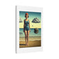 Woman at the Beach, Rene Magritte Art Style 'Designed by AI' Canvas Art Print