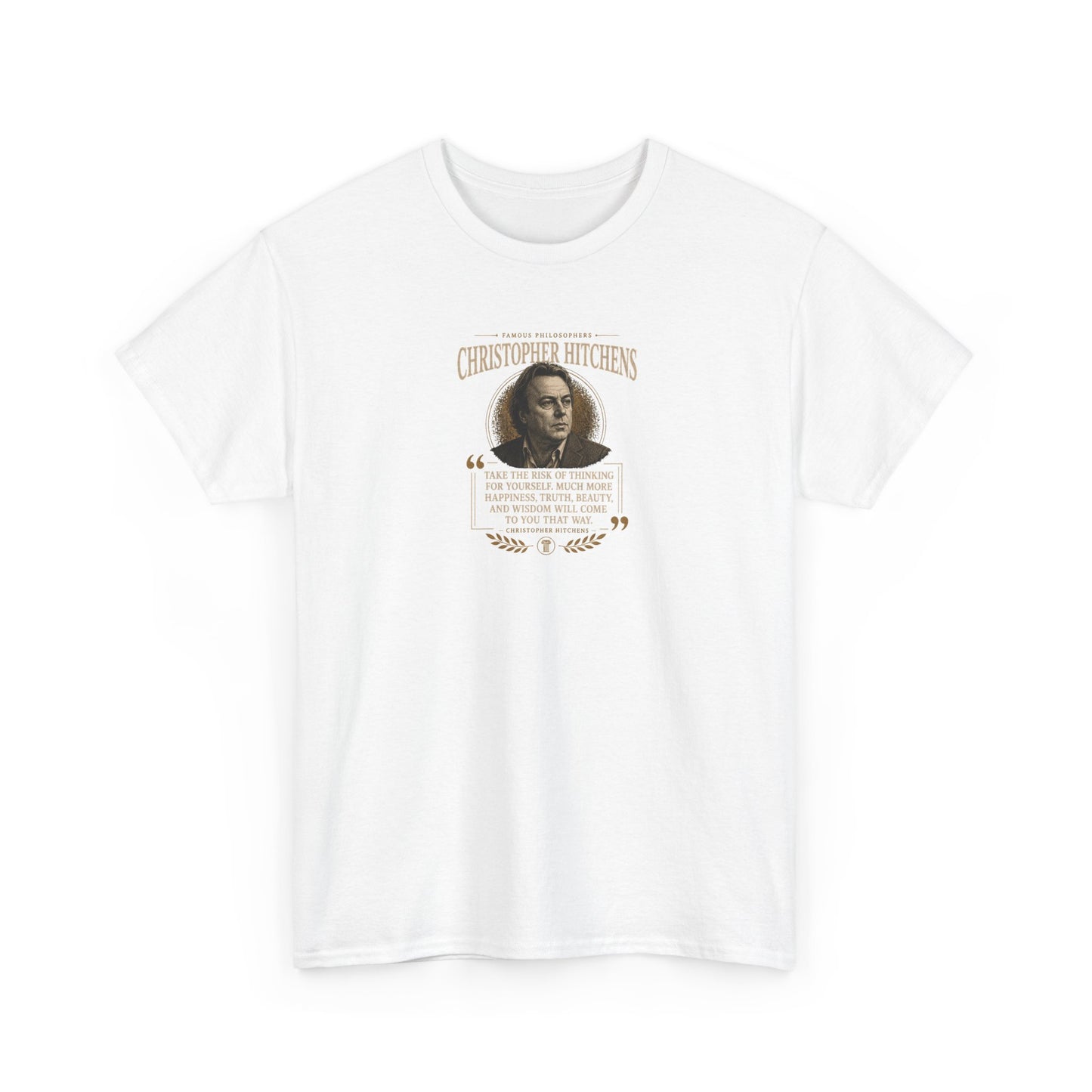 Christopher Hitchens on Free Will and Personal Responsibility, Philosophy Tribute T-Shirt