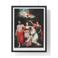 Flora, Aesculapius, Ceres, with Cupid, Honouring the Bust of Linnaeus from The Temple of Flora (1807) by Robert John Thornton, from the Original, Framed Art Print