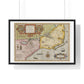 Historic Map of the American South: Virginia Item et Floridae (1606) by Gerardus Mercator and Jocodus Hondius, Framed Print