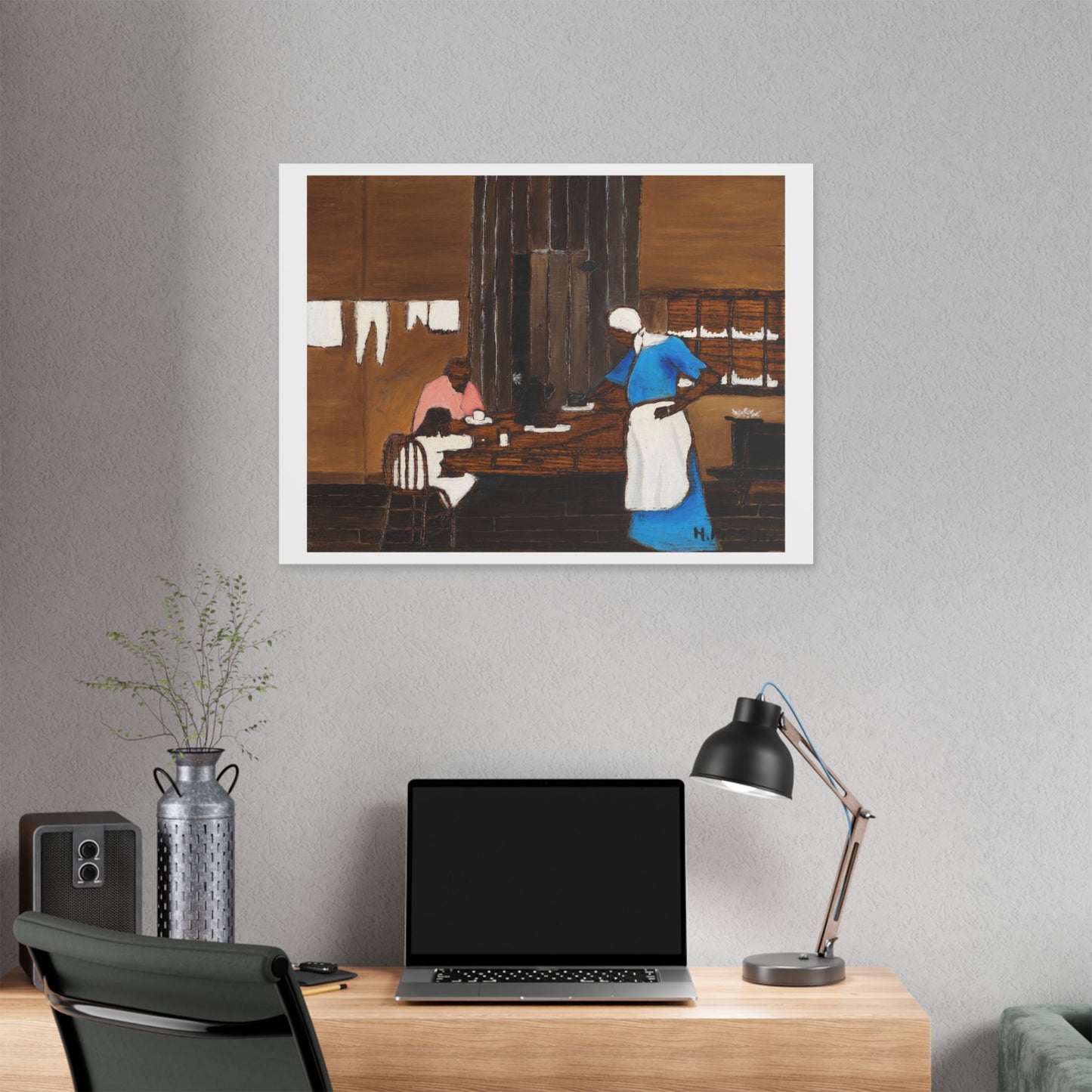 Supper Time by Horace Pippin (circa 1940), from the Original, Canvas Art Print