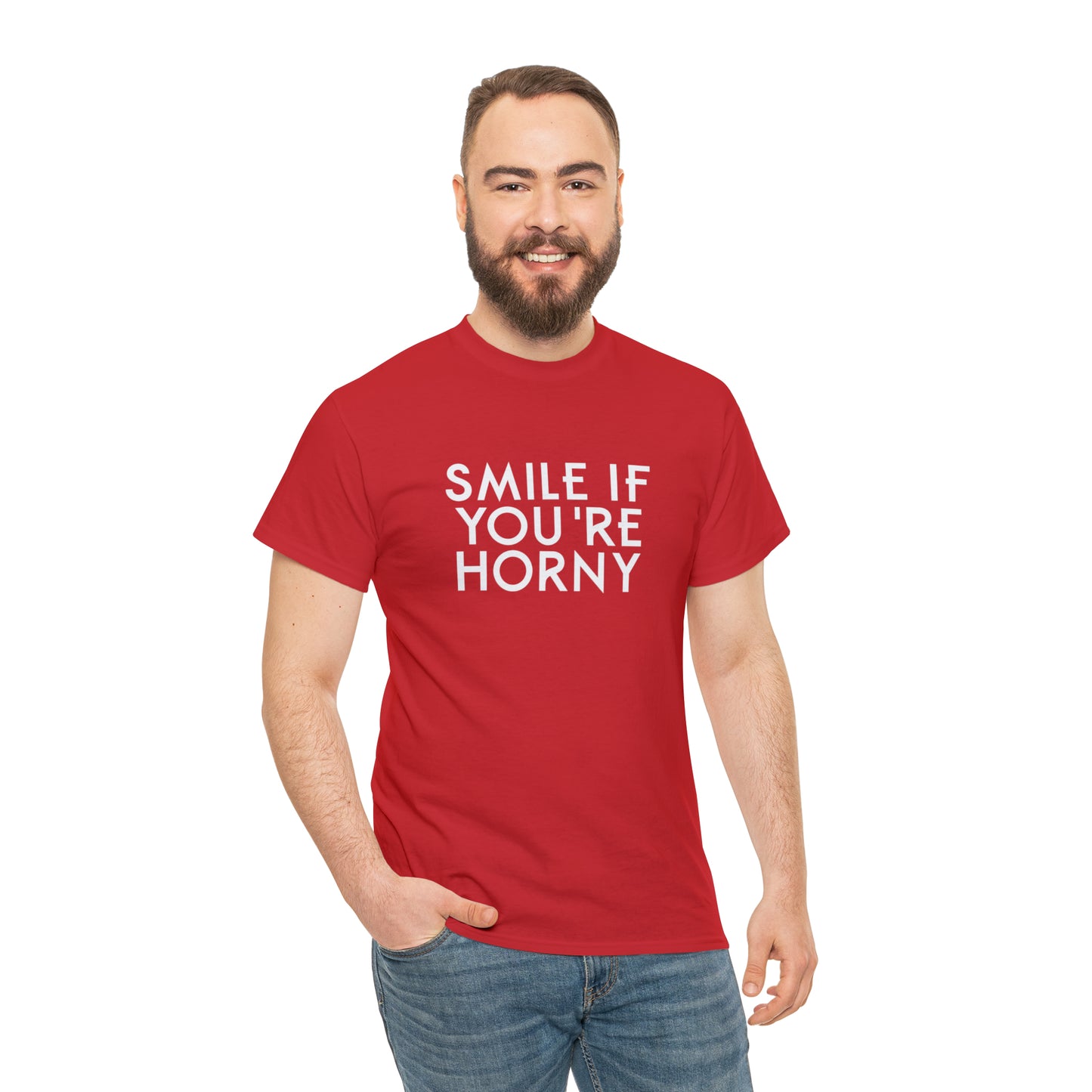 Smile If You're Horny Funny T-Shirt