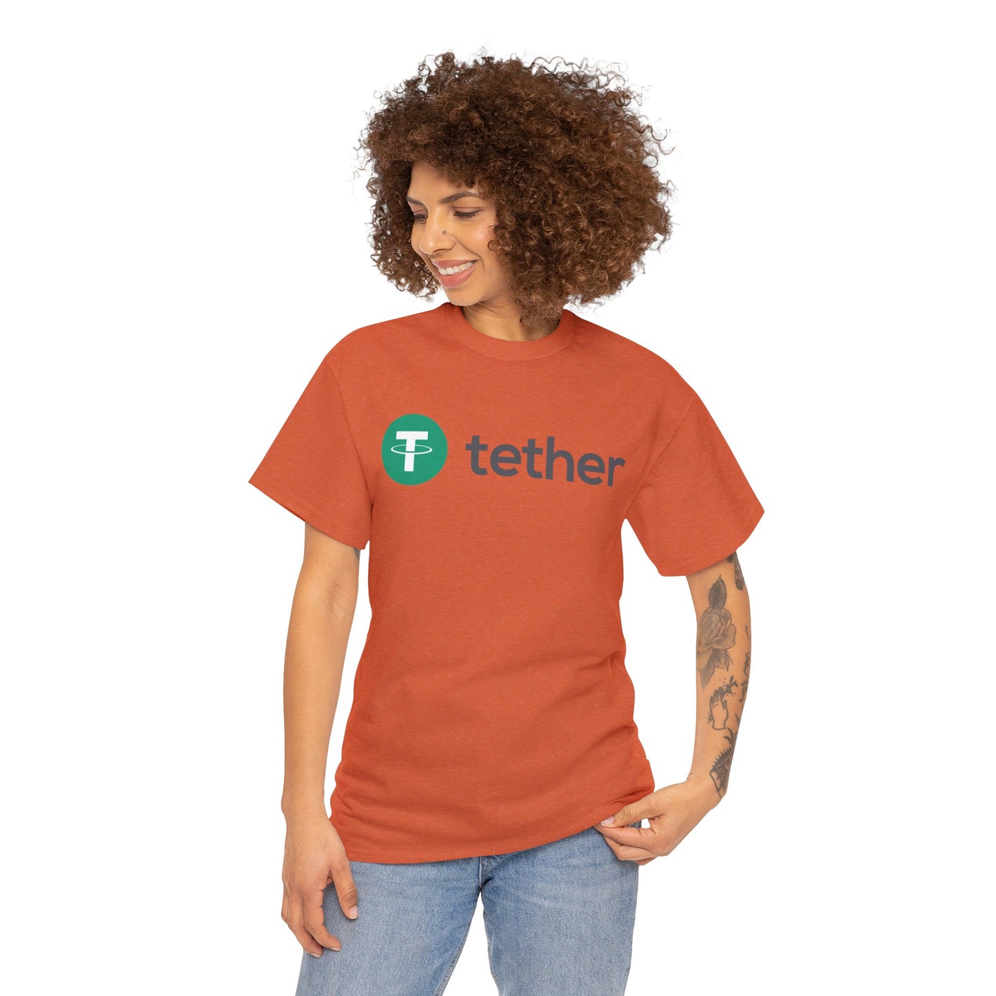 Tether #USDT Crypto Unisex Heavy Cotton T-Shirt