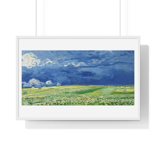 Wheatfield Under Thunderclouds (1890) by Vincent Van Gogh, from the Original, Framed Art Print