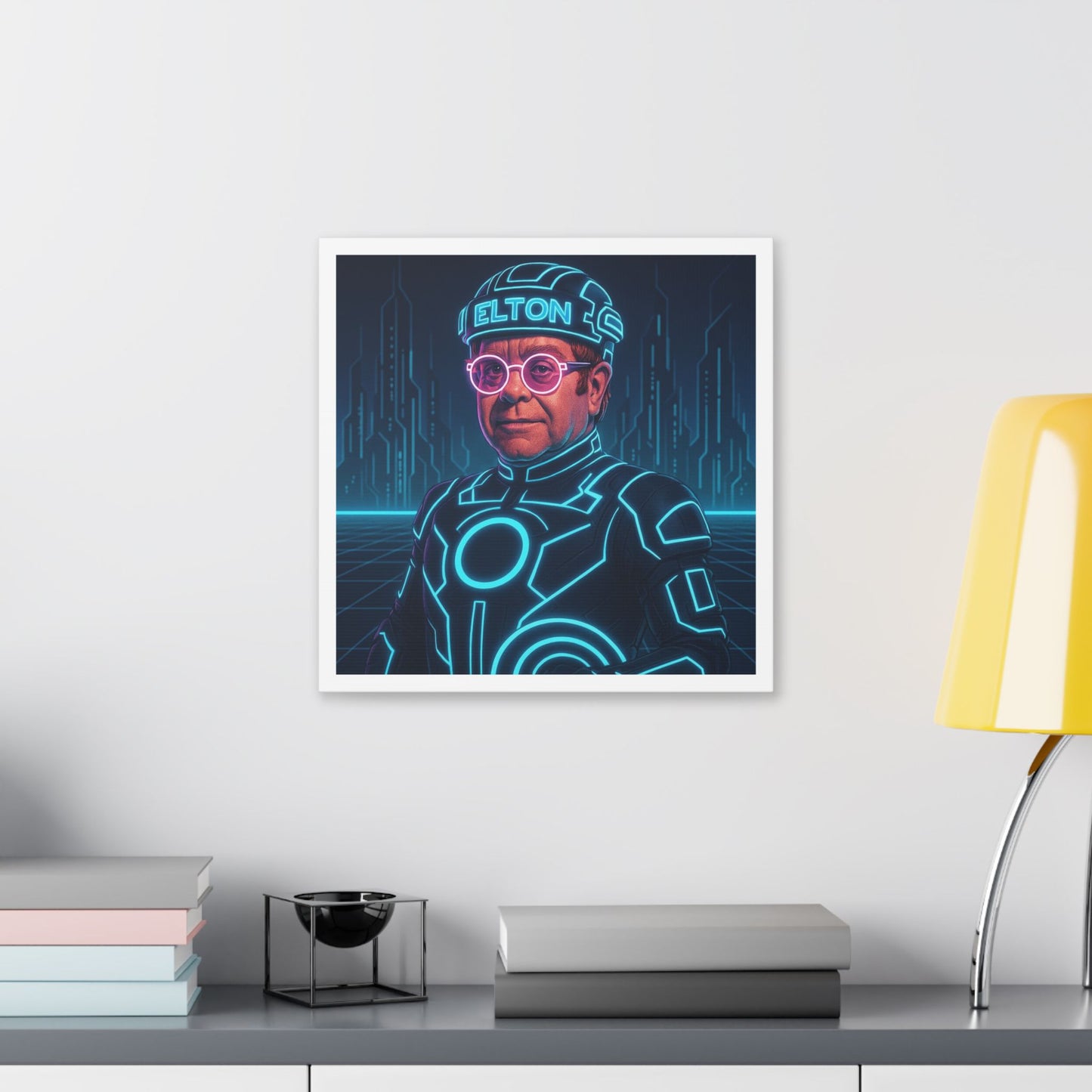 Elton Tron Absurdist Art 'Designed by AI' Canvas Art Print