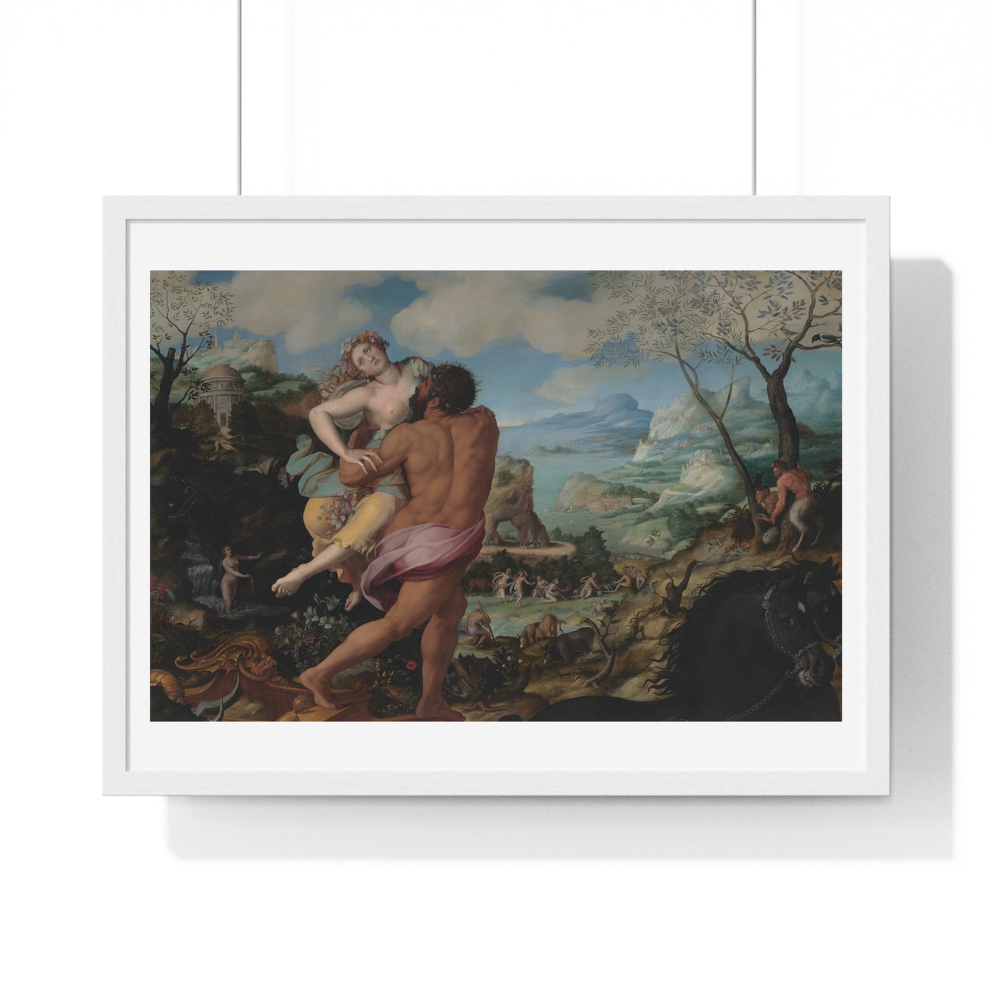 The Abduction of Proserpine (1570) by Alessandro Allori, from the Original, Framed Art Print