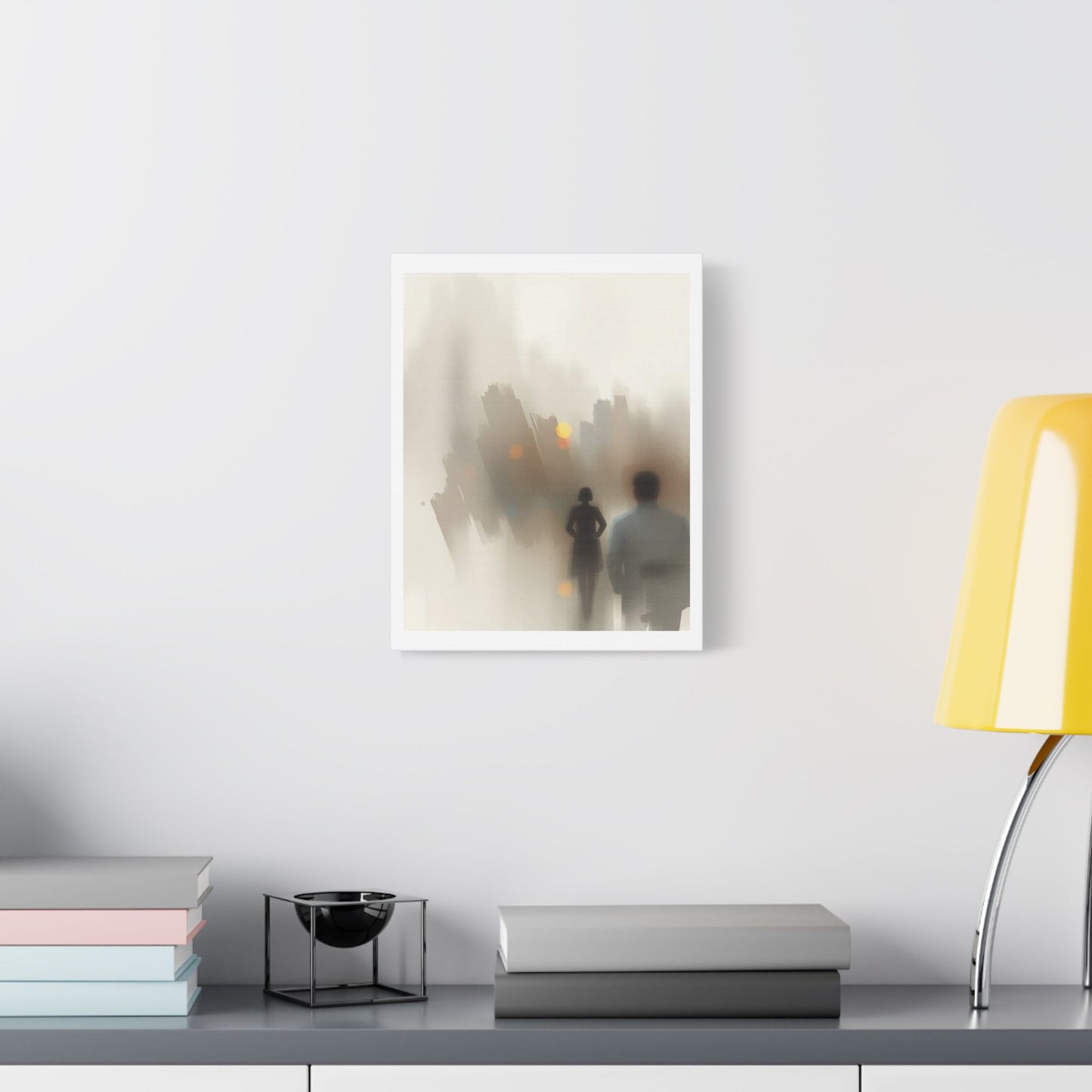 Faded Pastel Abstract Decor Art V 'Designed by AI' Print on Canvas