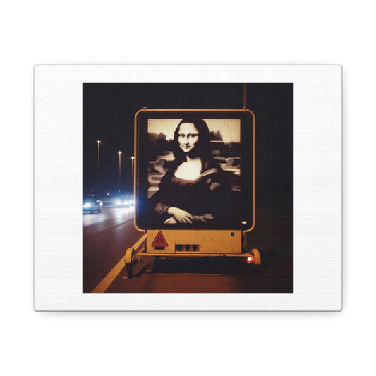 The Guy Controlling the Motorway Signals Was Feeling Creative This Day 'Designed by AI' Art Print on Canvas