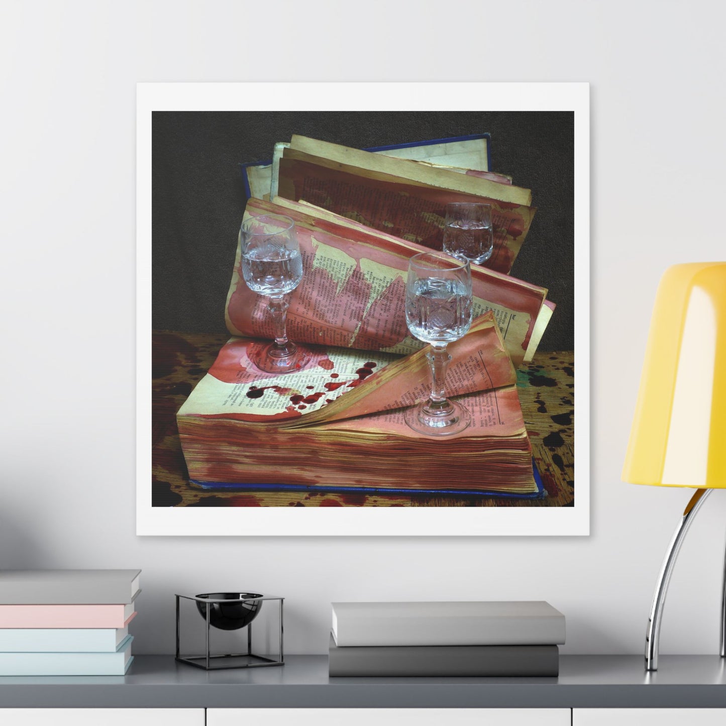Night in the Library 'Designed by AI' Canvas Art Print